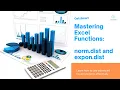 How To Do A Exponential and Continuous Distribution in Microsoft Excel