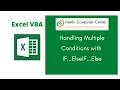 Excel VBA Tutorial handling Multiple Condition Checking Using IF Elseif Else