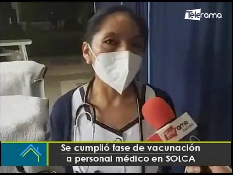 Se cumplió fase de vacunación a personal médico en SOLCA