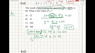 How to Solve new SAT Math Percent Increase Problems More Than Increased By Explained