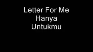 letter for me hanya untukmu lirik
