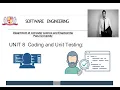 Unit 8 Coding and Unit Testing