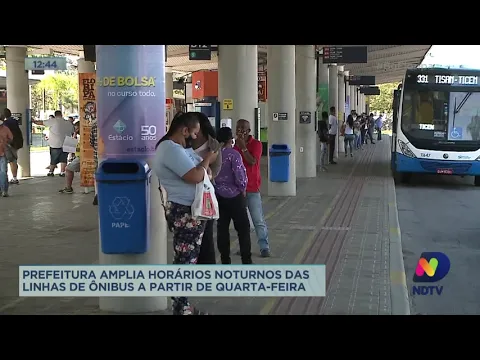 Prefeitura amplia horários noturnos das linhas de ônibus a partir de quarta-feira