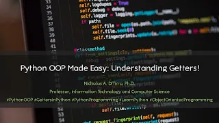 Python OOP Made Easy Understanding Getters - 032723D01