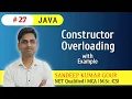 Constructor Overloading in JAVA Java constructor overloading
