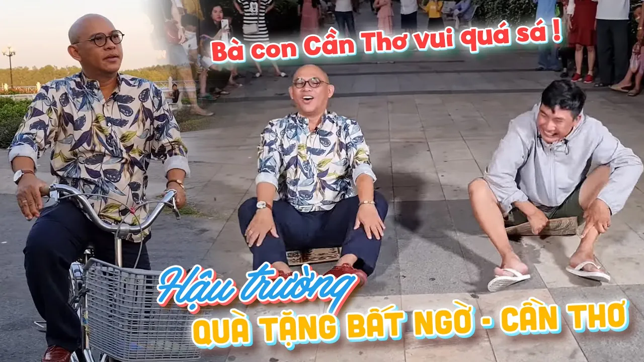 Color Man đổ bê tông Chuối nướng tuổi thơ của Dì Hai Ninh Kiều trước giờ quay Quà Tặng Bất Ngờ !!!
