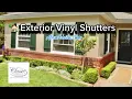 Exterior Vinyl Shutters - Louvered Raised Panel Board-n-Batten Styles with Optional Hardware