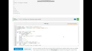 Python Lab Warm up Drawing a right triangle