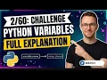 Python Variables Full Explanation Python for beginners tutorial how to start python