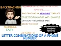 Letter Combinations of a Phone Number INTUITIVE Backtracking Template Leetcode-17