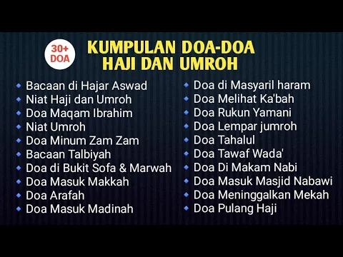 Download MP3 Kumpulan Doa-doa Haji dan Umroh, Lengkap dengan Arab dan Artinya #haji #doahaji