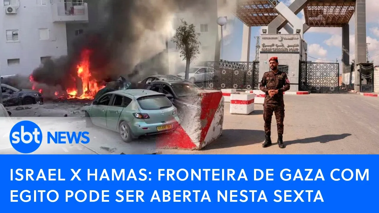 ????Brasil Agora: Israel X Hamas: fronteira de Gaza com Egito pode ser aberta nesta sexta | SBT AO VIVO