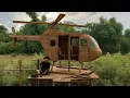 Download Lagu Building a Wooden Helicopter Cabin – Unique Bushcraft Shelter in the Wild