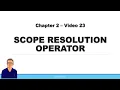 Scope resolution operator Learn C 11 Programmimg PROGRAMS Sharma