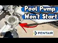 Pool Pump Won t Start Pentair Easy Touch