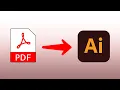 How to edit PDF files in adobe illustrator All Pages