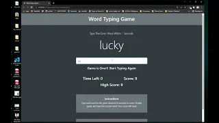 js word typing game