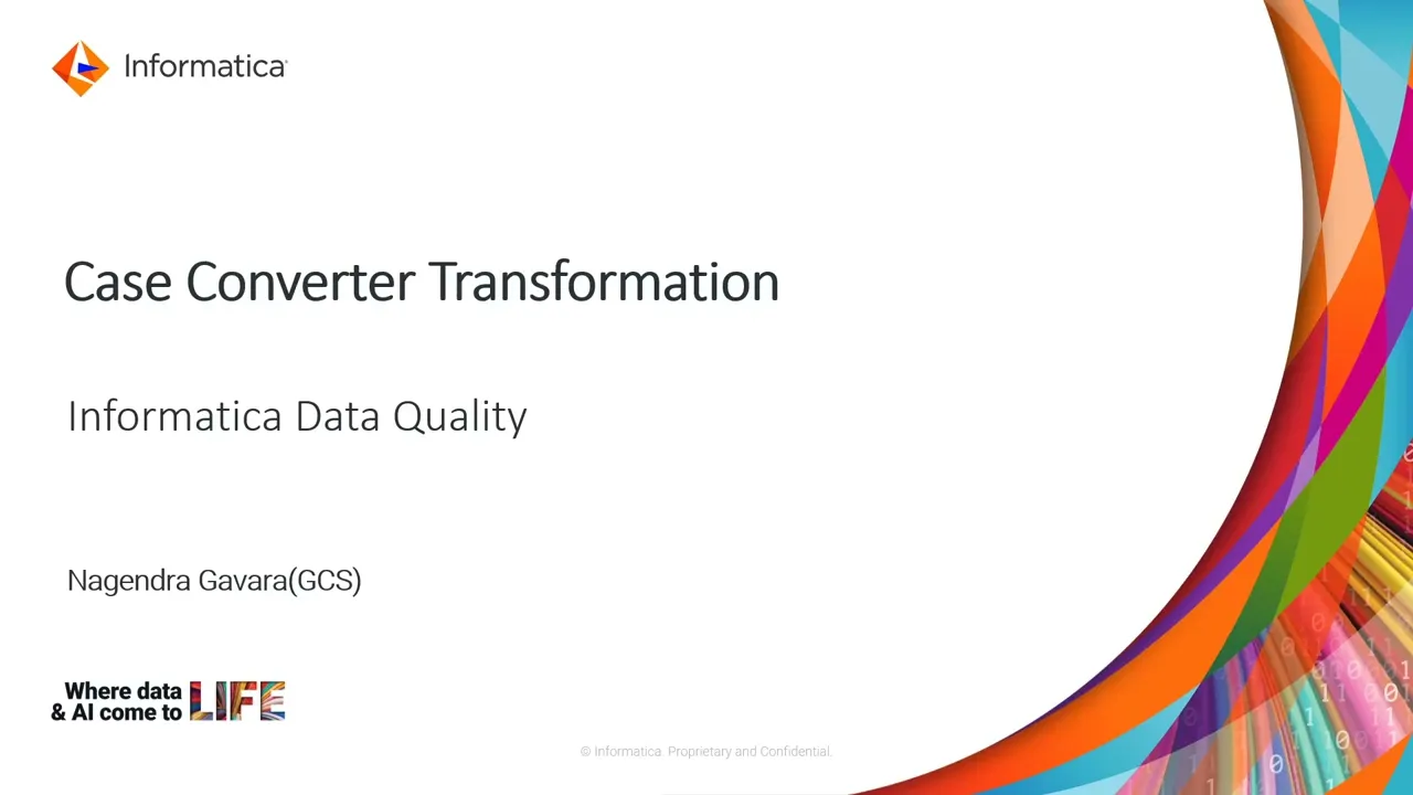 Case Converter Transformation in IDQ
