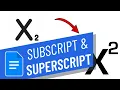 How to Put Subscript and Superscript At the Same Time in Google Docs