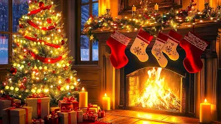 Cozy Fireplace with Relaxing Christmas Music🎄Soothing Christmas Music for Sleep 🌙 Christmas Ambience