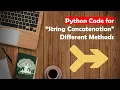 Learn Python in Tamil How to Perform String Concatenation GURUKULA TAMIL