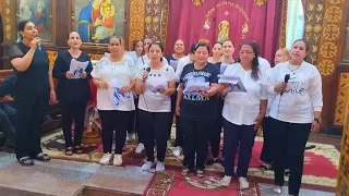 كورال أم النور يتألق في ترنيمة يا شفيعة التقايل باللهجة الصعيدية في نهضة العدراء مريم  دندنها