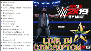wr3d 2k19 by mike new moves arena change option 32 arenas 