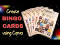Create Bingo cards using Canva