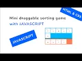 Making sorting game with drag and drop using Javascript Dragable api