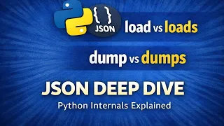 Python JSON Module Tutorial load loads dump dumps Error Handling