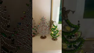 Vintage Czech rhinestone Christmas trees