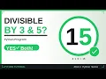 Take Any Number Check If It s Divisible by Both 3 and 5 Python for Beginners Allin1