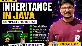 Day 10 Inheritance in Java Complete Tutorial extends IS-A Relationship Types of Inheritance