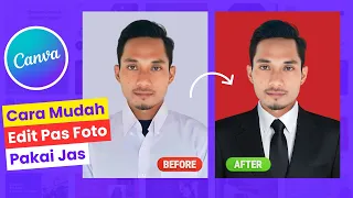 tutorial cara edit pas foto pakai jas dan dasi di canva