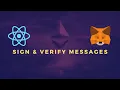 Sign and Verify messages with React js and MetaMask