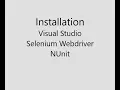 Visual Studio Selenium Webdriver NUnit