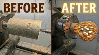 Woodturning - Log to Lightbulb 💡💡