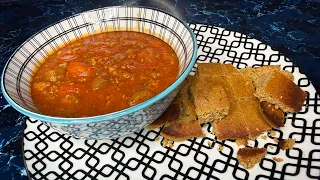 Made some ground turkey/okra stew with sweet chickpea bread π