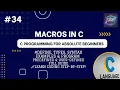 C Tutorial 34 Macros in C Types Syntax Examples and program for beginners
