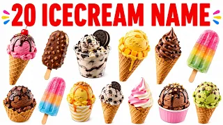 20 Ice Cream Names for Kids | Learn Ice Cream Names in English & Hindi |