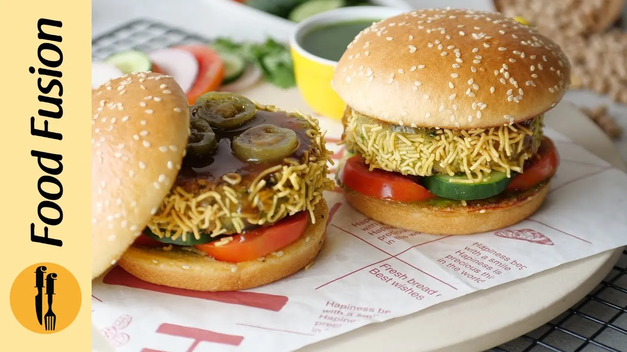 Chana Masala burger Recipe By Food Fusion (Ramzan Special)