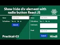 Show Hide Div Element with Radio Button in React JS