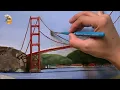How to paint the Golden Gate Bridge San Francisco Bay Diptych Project