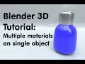 Blender Cycles tutorial Multiple materials on one object