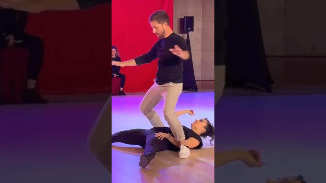 Can you tell that we are professionals? Or just kids having fun 😅#dance w/ ‪@MaximeandTorriZzaoui‬