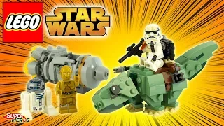 LEGO Star Wars Dewback Sandtrooper Microfighters C3PO R2D2 75228 Review Speedbuild français
