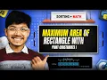 3380 Maximum Area Rectangle With Point Constraints I Array Sorting Math