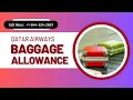 Qatar Airways Baggage Allowance Fees Restrictions more