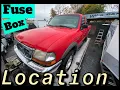 FUSE BOX LOCATION ON A 1998 - 2000 FORD RANGER