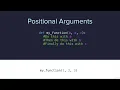 62 Positional vs Keyword Arguments